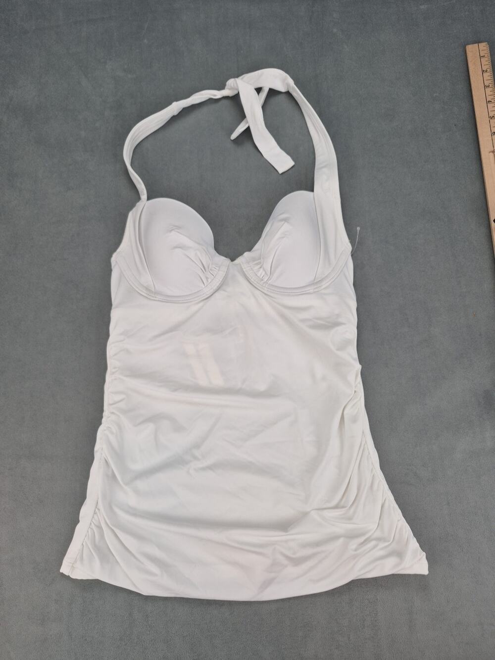 Tommy Bahama Pearl Twist U/W Tankini Swim Top White Women's XS New